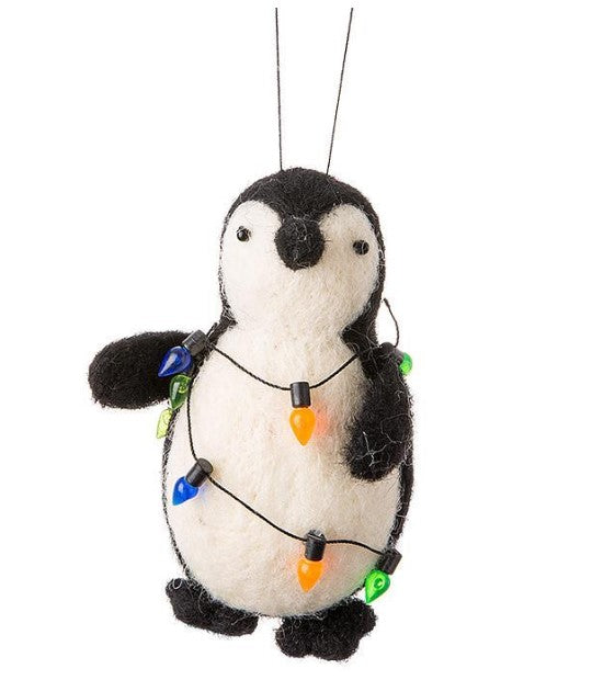 Penguin with Lights Ornament