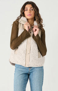 Mixed Fabric Vest - Dex