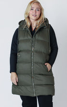 Load image into Gallery viewer, Hooded Puffer Vest - Army Green - Dex Plus