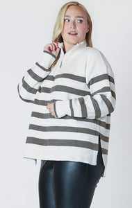 Long Sleeve Half Zip Sweater - Dex Plus