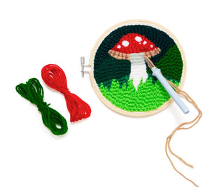 Mushroom Punch Needle Kit - Kikkerland