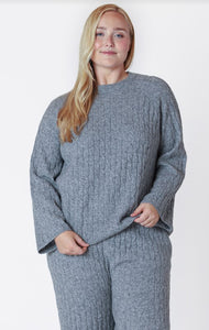 Long Sleeve Cable Knit Sweater - Dex Plus