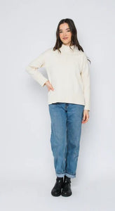 Lita Mock Neck Pullover - Winter White - Orb