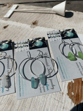Load image into Gallery viewer, Seaglass Hoop Earrings  - Mermaid Tears