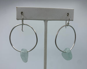 Seaglass Hoop Earrings  - Mermaid Tears