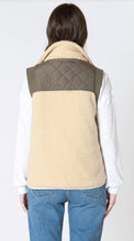 Load image into Gallery viewer, Mixed Fabric Vest - Olive/Tan