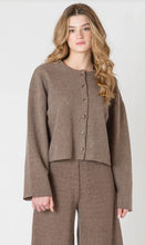 Load image into Gallery viewer, Ribbed Cardigan - Mocha Heather