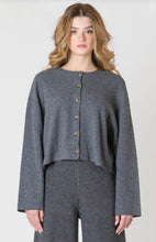 Load image into Gallery viewer, Ribbed Cardigan - Charcoal Grey