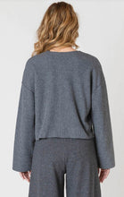 Load image into Gallery viewer, Ribbed Cardigan - Charcoal Grey