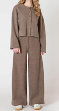 Load image into Gallery viewer, Wide Leg Ribbed Pants - Mocha Heather