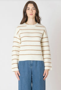 Ottoman Stripe Sweater - Cream/Sand Stripe