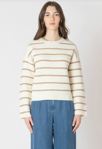 Ottoman Stripe Sweater - Cream/Sand Stripe