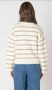 Ottoman Stripe Sweater - Cream/Sand Stripe