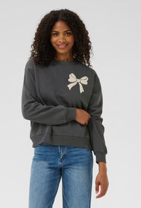 KAelenora Sweatshirt - Black Oyster/Bow - Kaffe