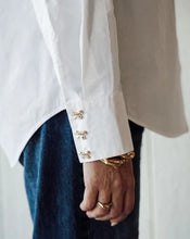Load image into Gallery viewer, Bow Poplin Shirt - White - Brunette The Label