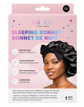 Load image into Gallery viewer, Bonnet for Sleeping – Adjustable Black Hair Bonnet  - Relaxus