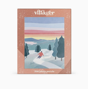 Villager Puzzles 500 Piece - Sunset Ski