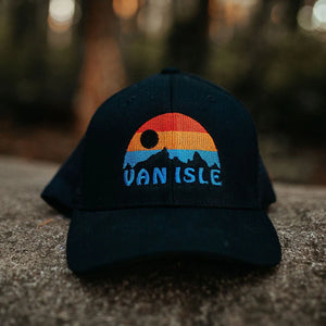 Van Isle Sunrise Trucker Hat - Black