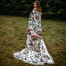 Load image into Gallery viewer, Cottage Mushroom 100% Cotton Woven Blanket