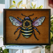 Load image into Gallery viewer, Sunflower Bee 3D Wood Art