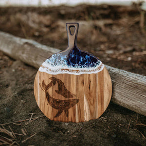 Resin Charcuterie Board -Humpback Mom & Baby
