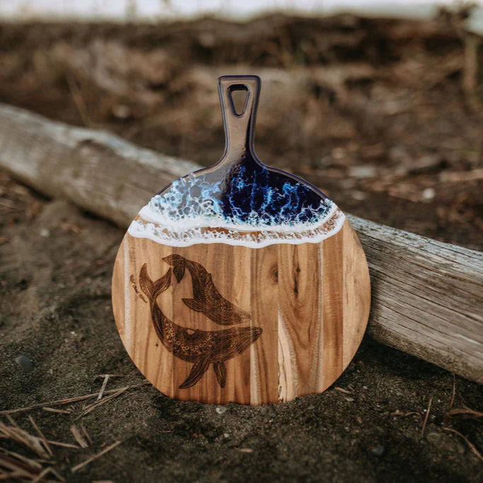 Resin Charcuterie Board -Humpback Mom & Baby