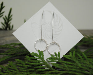 Small Hoop Long Hook Earrings - Elements Gallery