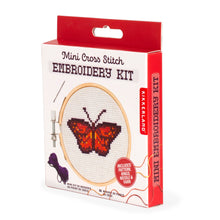 Load image into Gallery viewer, Butterfly Mini Cross Stitch Kit - Kikkerland