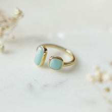 Load image into Gallery viewer, Stone Sister Ring Amazonite - Adjustable