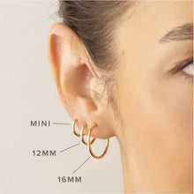 Load image into Gallery viewer, Thin Hoops - Petite Gold