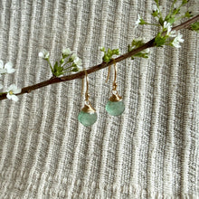 Load image into Gallery viewer, Ava Earrings - Gold &amp; Moss Quartz