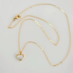 Aisha Mother of Pearl Heart Necklace - Oh So Lovely