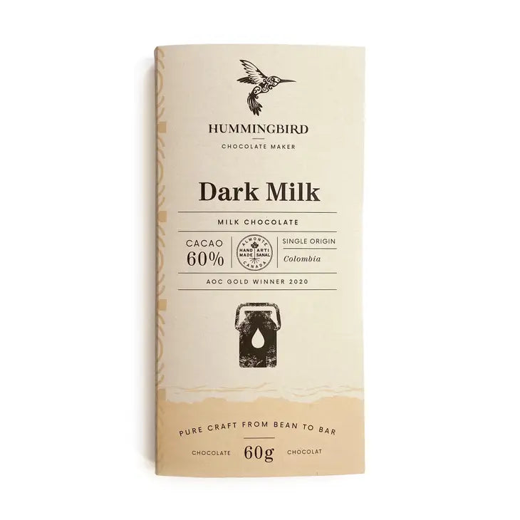 Dark Milk 60% - Hummingbird Chocolate - 60g