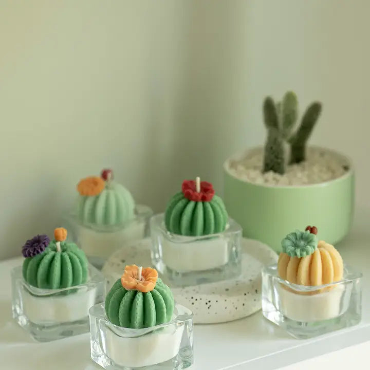 Barrel Cactus Tealight Candle