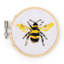 Load image into Gallery viewer, Bee Mini Cross Stitch Kit - Kikkerland