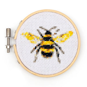 Bee Mini Cross Stitch Kit - Kikkerland