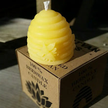 Load image into Gallery viewer, Skep Beehive Beeswax Candle