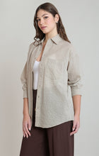Load image into Gallery viewer, Oversized Textured Shirt - Beige