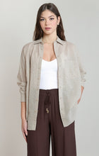 Load image into Gallery viewer, Oversized Textured Shirt - Beige