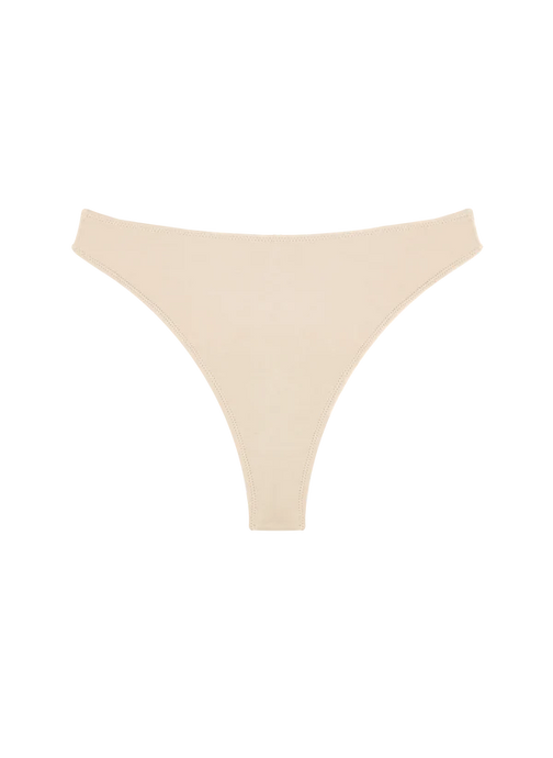High Rise Thong Underwear - Beige - Huha