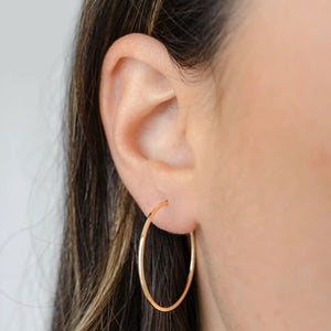 Thin Hoops - Petite Gold