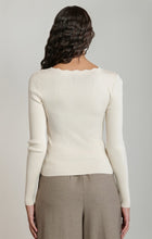 Load image into Gallery viewer, Scallop Neckline Sweater Top - Birch