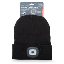 Load image into Gallery viewer, Rechargeable Light Up Black Beanie Hat - Kikkerland