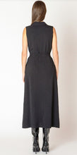 Load image into Gallery viewer, Sleeveless Belted Shirt Dress - Black
