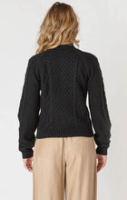Load image into Gallery viewer, Half Zip Cable Sweater - Black
