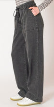 Load image into Gallery viewer, Wide Leg Denim Pants - Washed Black