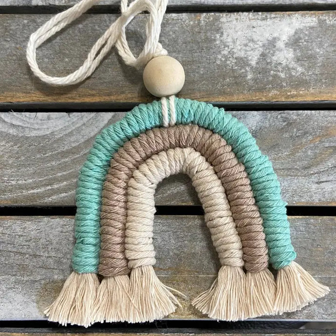 Macrame Rainbow Car Diffuser