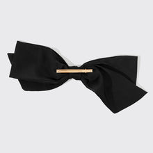 Load image into Gallery viewer, Recycled Fabric Bow Hair Clip Black - Kitsch