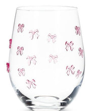 Load image into Gallery viewer, Pink Bows Stemless Wine Glass - Abbott