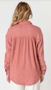 Thermal Knit Jacket - Brick
